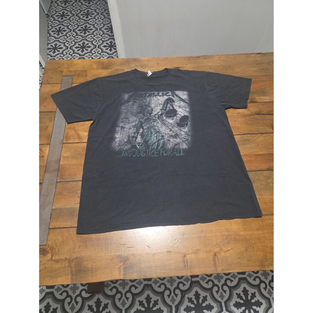 Vintage Metallica Shirt Mens 2XL Black And Justice For All Heavy Metal Band Tee